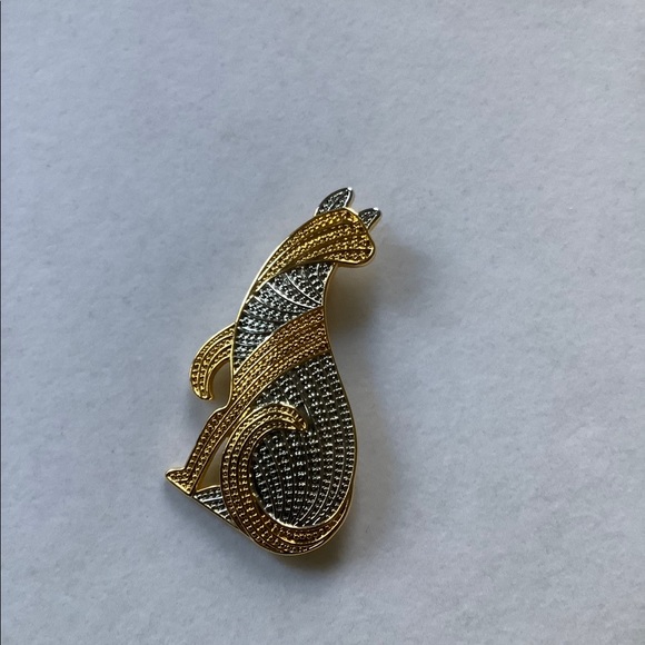 Park Lane Vintage Cat Brooch, silver/gold tone. NWOT - Picture 5 of 6